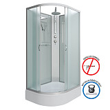 Душ.каб. NG-33184-14RBKT (1100х800х2100-2400) средний поддон (26см) стекло МАТОВОЕ 4 места