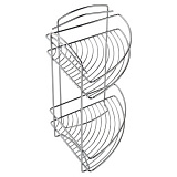 Полка двухъярусная угловая, проволока стальная, 09, Milardo, 209WC20M44