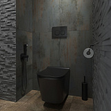 Клавиша смыва, универсальная, чёрная, Uniglass, 001, IDDIS, UNG01GBi77