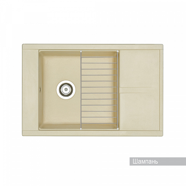Мойка для кухни Aquaton Делия 78 прямоугольная с крылом шампань 1A715132DE290