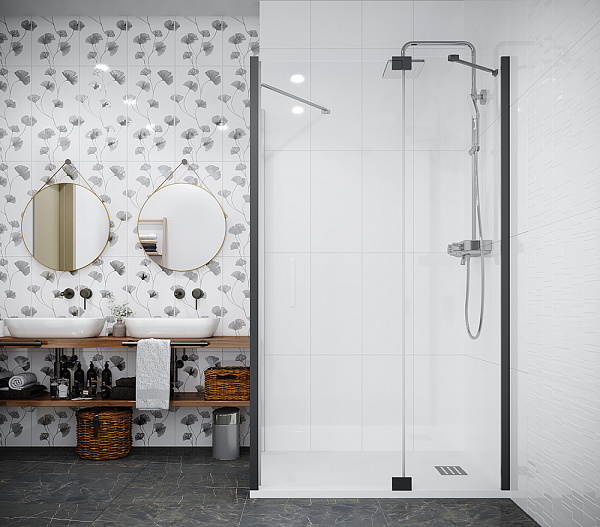 Душевая дверь Creto Tenta 123-WTW-140-C-CH-8 стекло прозрачное EASY CLEAN, профиль хром, 140х200 см