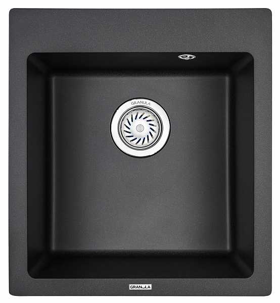 Мойка кухонная Granula квадратная кварц 4651, ЧЁРНЫЙ