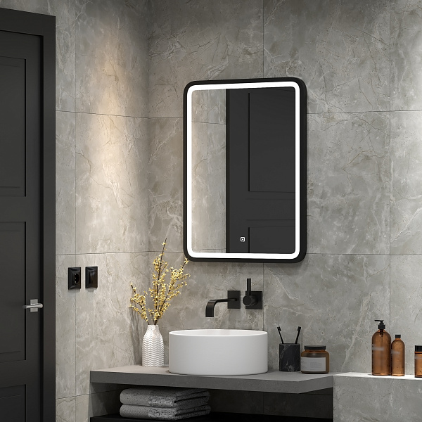 Зеркало Континент "Enjoy Black Led" 600х800