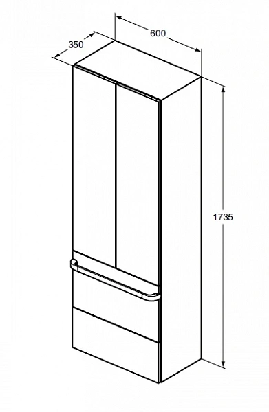 Пенал Ideal Standard TONIC II R4316FF
