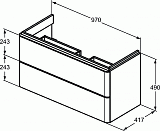 Тумба под раковину Ideal Standard Adapto T4302Y2