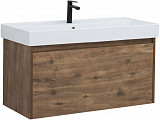 Тумба под раковину Aquanet Nova Lite 100 дуб рустикальный (1 ящик) 00249520