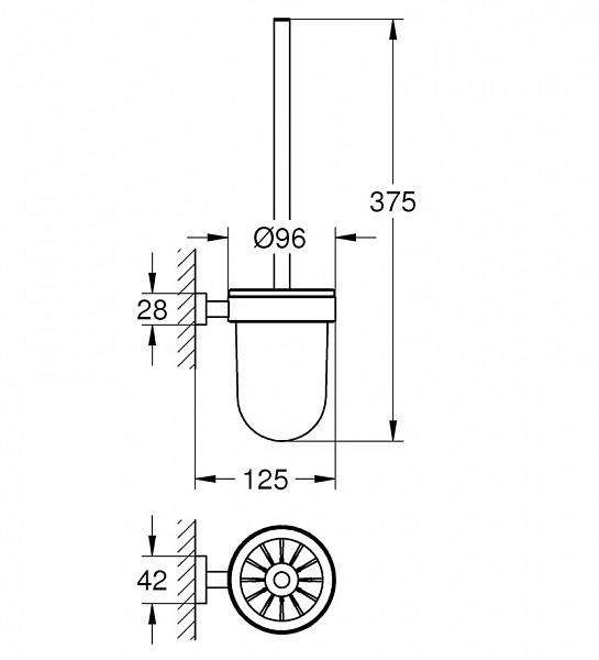 Ершик для унитаза Grohe Essentials Cube 40513001 Хром