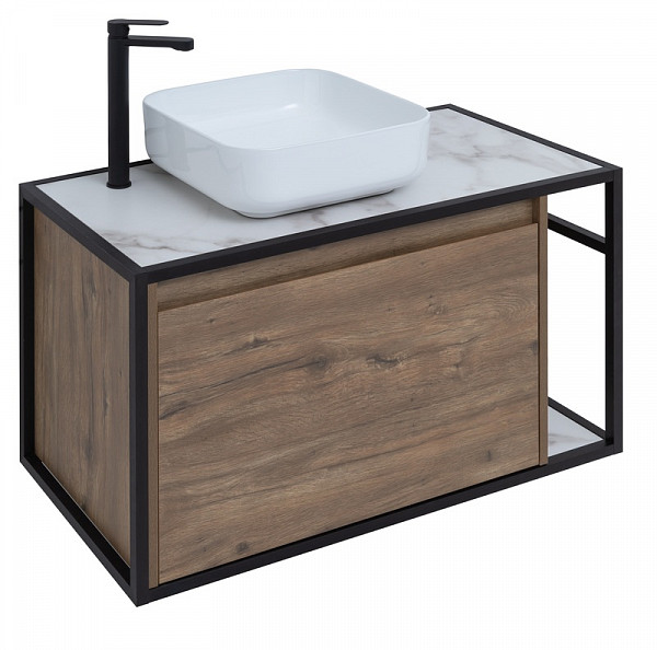 Тумба под раковину Aquanet Nova Lite Loft 90 L дуб рустикальный 00261660