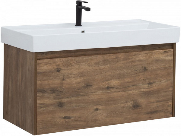 Тумба под раковину Aquanet Nova Lite 100 дуб рустикальный (1 ящик) 00249520