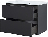 Тумба под раковину Aquanet Милан 85 черный глянец 00316703