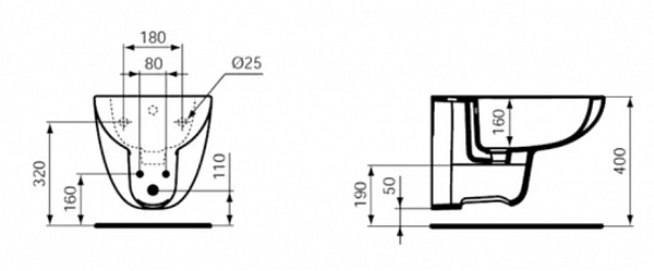Биде подвесное Ideal Standard Tempo T510001