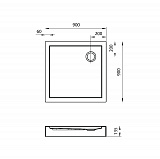 Душевой поддон Santek Палермо 90х90 квадратный белый 1WH302476