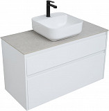 Тумба под раковину Aquanet Nova Lite 100 белый (2 ящика) 00242581