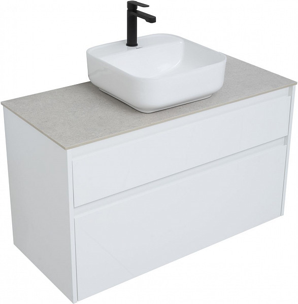 Тумба под раковину Aquanet Nova Lite 100 белый (2 ящика) 00242581