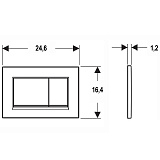Клавиша смыва Geberit Sigma 30 115.883.16.1 Черный матовый