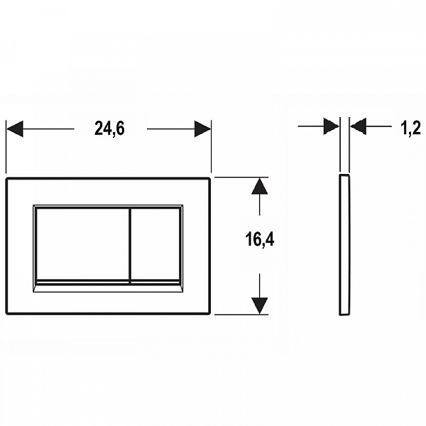 Клавиша смыва Geberit Sigma 30 115.883.16.1 Черный матовый