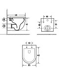 AQM2006 Унитаз подвесной AQUAme с сиденьем SoftClose, технология смыва Rimless, скрытый крепеж. 520х360х410