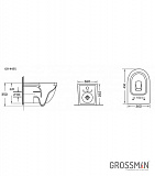 Комплект: Инсталляция Aquatek Standart 51  INS-0000001 и Унитаз подвесной Grossman GR-4455S безободковый с тонкой крышкой  GR-4455S 