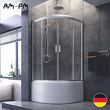 W90G-401A090WT Gem Deep душевое ограждение 90х90,стекло прозрачное,профиль мат. серебро,без поддона