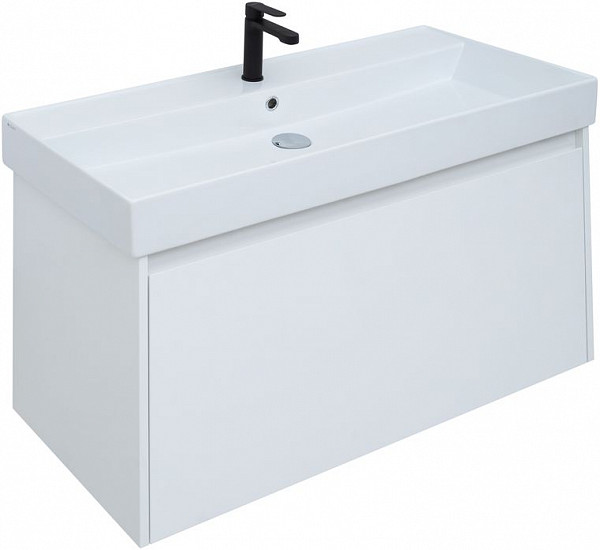 Тумба под раковину Aquanet Nova Lite 100 белый (1 ящик) 00242580