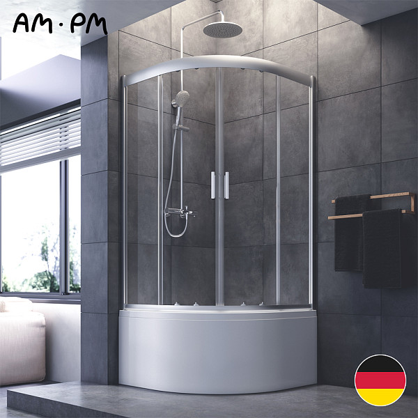 W90G-401A090WT Gem Deep душевое ограждение 90х90,стекло прозрачное,профиль мат. серебро,без поддона