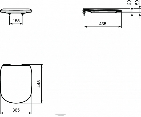 Крышка-сиденье Ideal Standard Tesi T352701