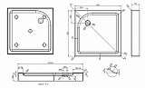 Душевой поддон Azario 900х900х150 L/R, для GREENWOOD 900/MONTREAL 1231 900. NAG 1221 900