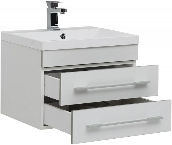 Тумба под раковину Aquanet Верона 58 New белый матовый 00272423