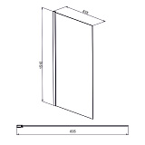 СLEAR Душевая шторка 80 Mirsant