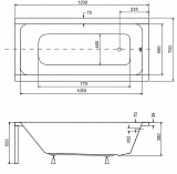 Акриловая ванна Besco Modern 120x70 WAM-120-MO