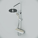 F0750A400 Inspire V2.0, душевая система, набор: см-ль д/душа с термостатом, верхний душ d 250 мм, ру