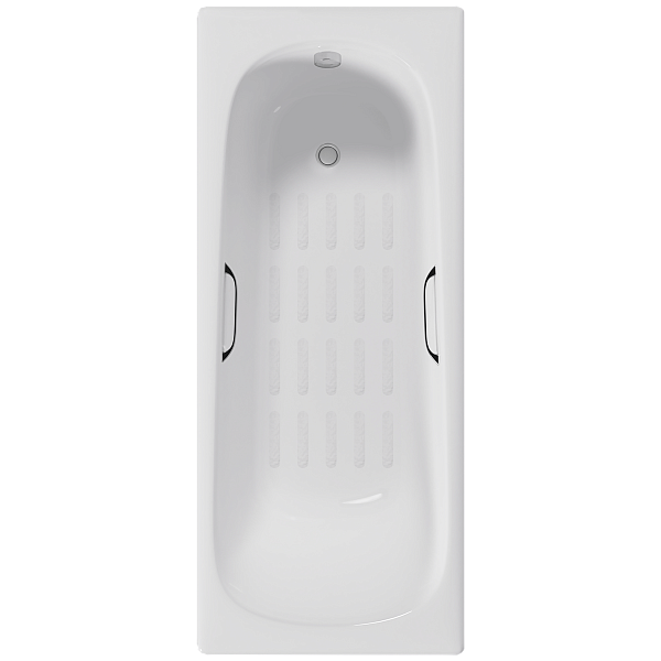 Ванна чугунная Delice Continental 1400х700 с отверстиями под ручки и антискользящим покрытием