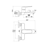 Смеситель для ванны, Sign, IDDIS, SIGSB02i02WA
