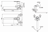 Смеситель для ванны c длинным изливом Bravat Loop F6124182CP-02L-RUS