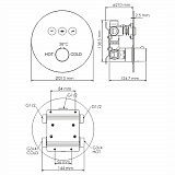 Термостатический смеситель для ванны и душа Wasserkraft Dinkel 5844 Thermo