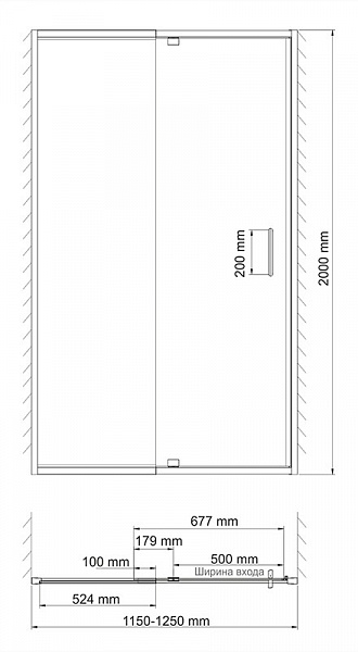 Душевая дверь Wasserkraft Berkel 48P05