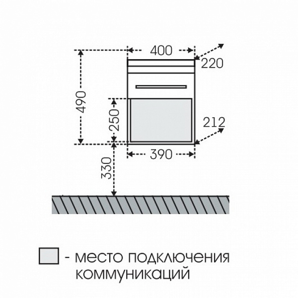 Тумба под раковину Омега 40 подвесная Санта 207036