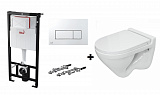 Комплект Инсталляция для унитазов AlcaPlast Sadromodul, клавиша смыва AlcaPlast THIN и Унитаз Sanita Luxe Attica SL DM
