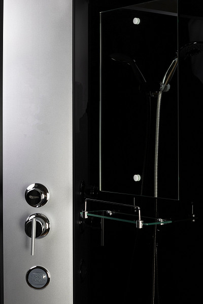 Душ.каб. NG-3512-14LBKG (1200х800х2000) низкий поддон(13см) стекло ТОНИРОВАННОЕ 3 места