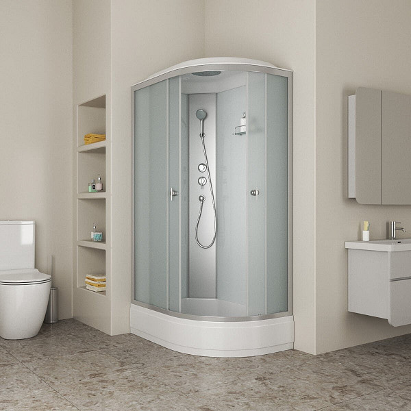 Душ.каб. NG-3324-14L (1200х800х2150) низкий поддон(26см) стекло МАТОВОЕ 4 места