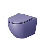 Унитаз GR-4411LIMS Color (550*365*395) ФИОЛЕТОВЫЙ МАТОВЫЙ подвесной БЕЗОБОДКОВЫЙ