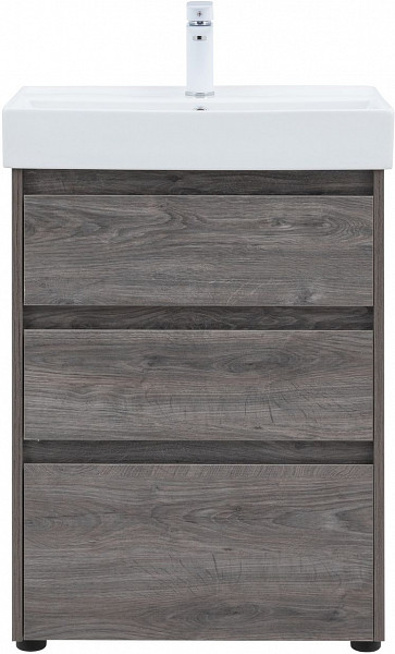 Тумба под раковину Aquanet Nova Lite 60 дуб рошелье (3 ящика) 00302470