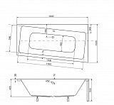 Акриловая ванна Besco Infinity 160x100 WAI-160-NP Правая