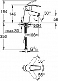 Смеситель для раковины Grohe Eurosmart New 33188002