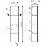 Пенал подвесной Cersanit Melar 70 см  B-SL-MEL