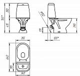 Унитаз-компакт Cersanit Star 031 3/6 DPL EO 63423 с сиденьем микролифт