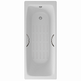 Ванна чугунная Delice Biove 1700х750 с ручками и антискользящим покрытием