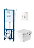 Комплект Santek Нео 1WH501543 унитаз + инсталляция + сиденье + панель хром