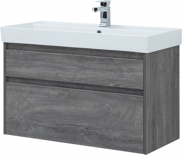 Тумба под раковину Aquanet Nova Lite 100 дуб рошелье (2 ящика) 00242582