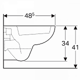 Комплект унитаз подвесной Geberit Renova Compact Square с крышкой-сиденьем и инсталляция Aquatek Slim 